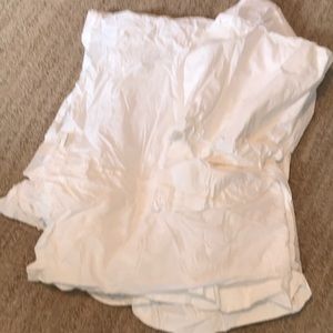 PB Kids dust ruffle. Straight edge- white twill!